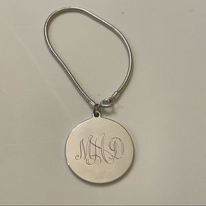 Vintage 60s 50s Coro silver MAD initial bracelet